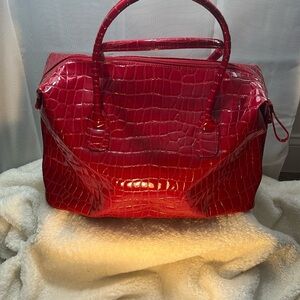ELIZABETH ARDEN| Red Crocodile-Embossed Women's Bag